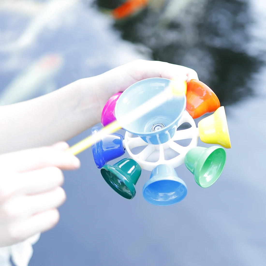 Orff 8-Note Hand Bell Rotating Clock With Striking Stick Percussion Instrument Colorful Toys Children Baby Musical Education