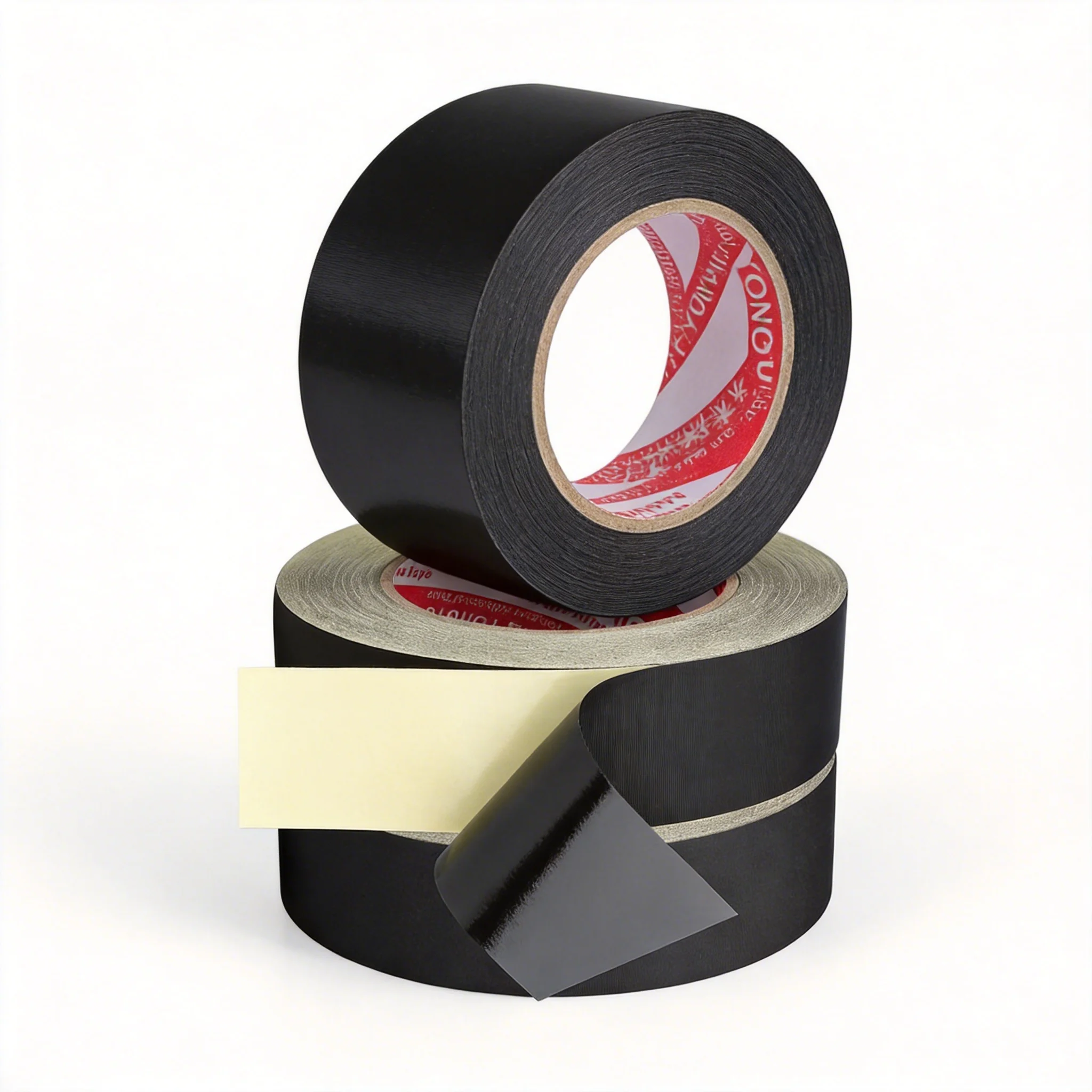 5 Rolls Black Acetate Cloth Tape 25mm x 30m Electrical Insulation Wire Harness Tape Strong Adhesive Hand Tear Fabric Tape