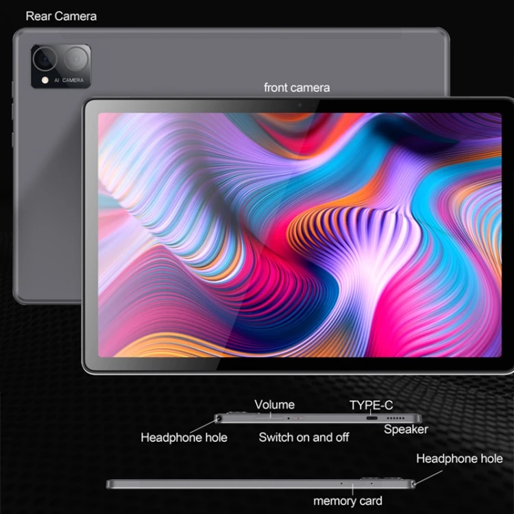 Wholesale BDF P60 4G LTE Tablet PC 10.1 Inch 8GB+128GB Android 11 MTK6755 Octa Core Dual SIM GPS OTG Reading Gaming Tablet PC