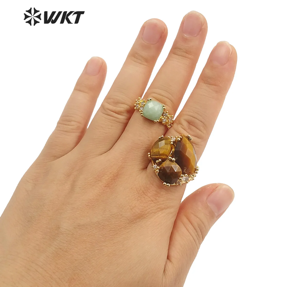 

WT-R448 WKT 2025 Exquisite Natural Gemstone So Beautiful Women Wedding Gift Fashion Girl Party Style Accessory Ring Trend