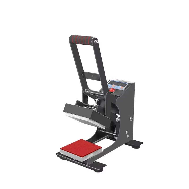 Professional Automatic Pneumatic Heat Press Machine with Heat Plate for T-Shirts & Clothing Labels Multicolor 10x15cm