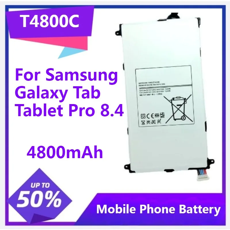 

T4800C Battery For Samsung Galaxy Tab Tablet Pro 8.4 inch 8.4" T320 T321 T325 T327 SM-T320 Battery 4800mAh