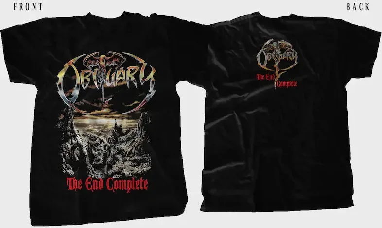 Nouveau T-shirt imprimé Dtg/Dtf-OBITUARY- The End Compllete-US
