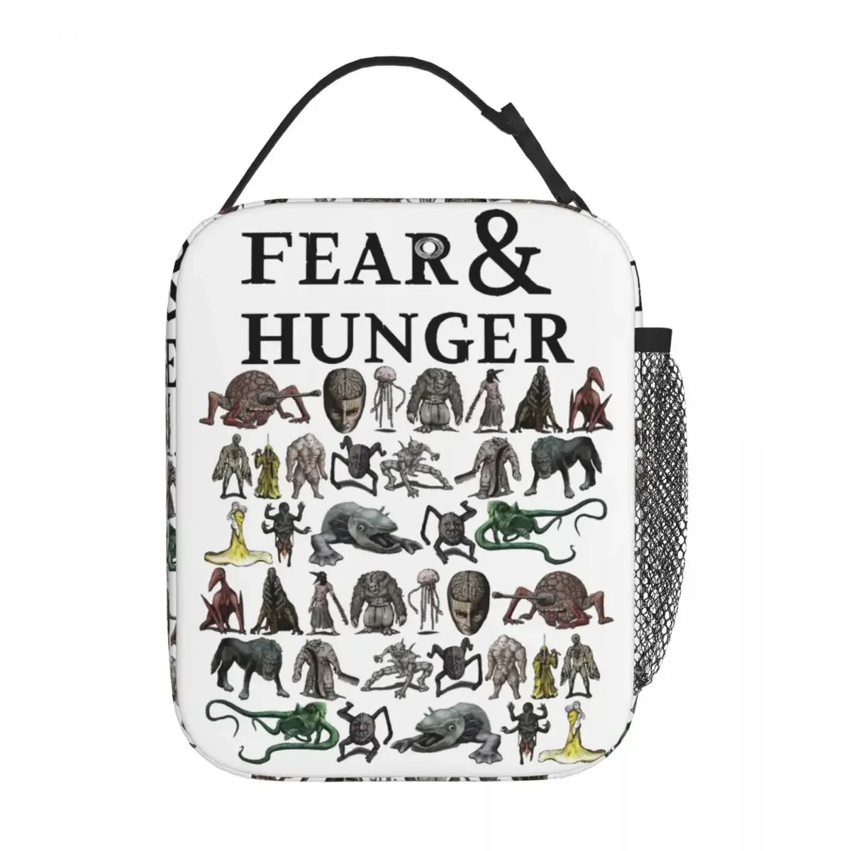 Fear And Hunger Insulated Lunch Bags Portable Lunch Container Thermal Bag Lunch Box Tote Work Outdoor Bento Pouch