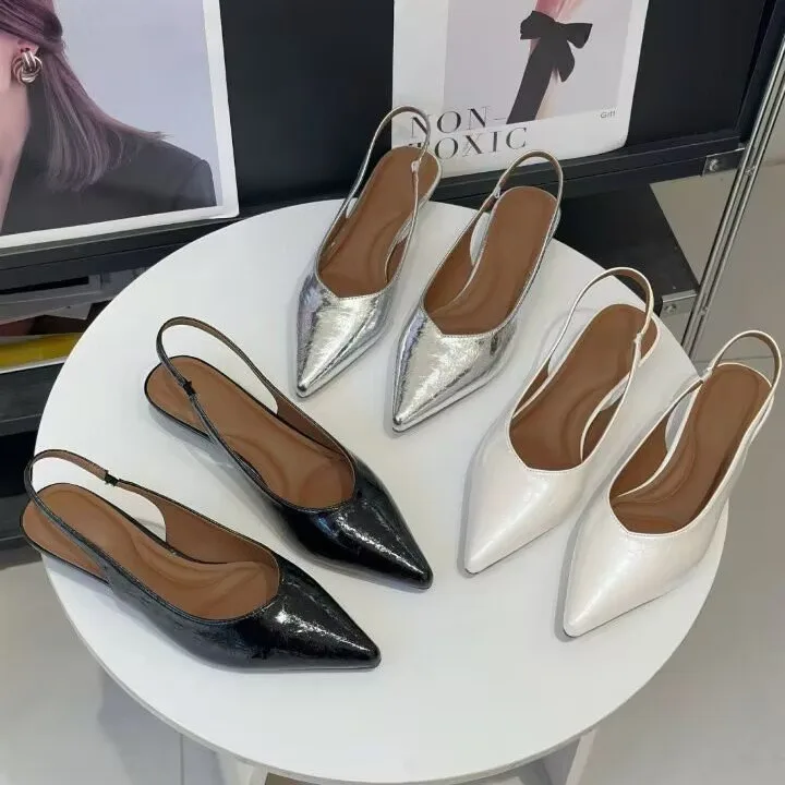 

Summer New Fashion Outdoor Versatile Pointed Toe Low Heel Single Shoes Women's Footwear Stylish All-Season Low Pumps