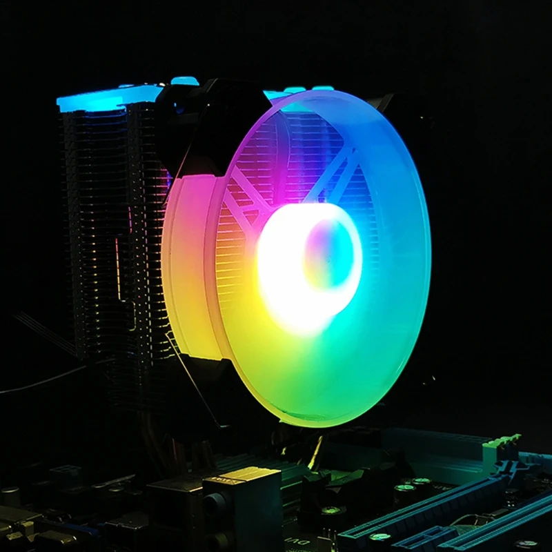 

12V-3pin RGB for Case Fans Silent PC CPU Cooling Cooler Efficient Cooling Heat S