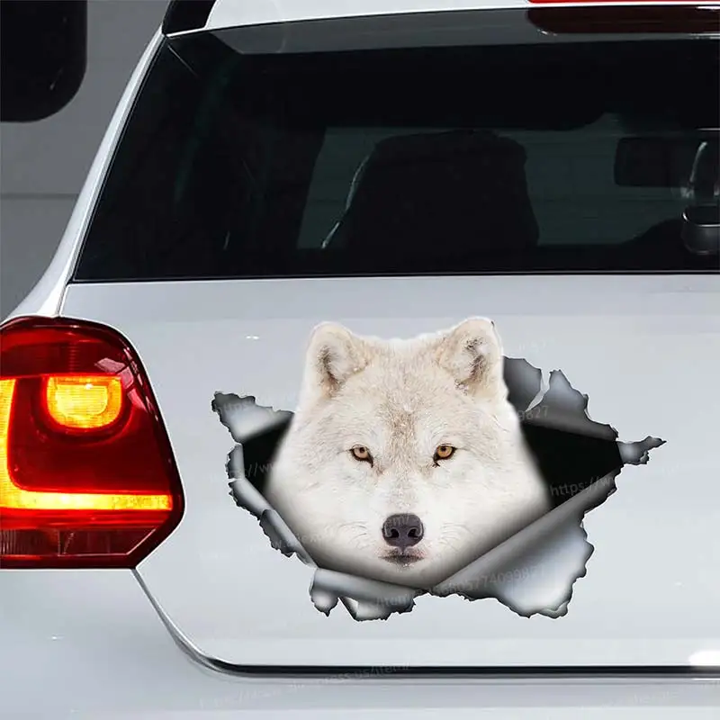 

Arctic Wolf Car Sticker Waterproof Auto Decors on Bumper Rear Window Laptop Self-adhesive Decal For Car Accessories SH16