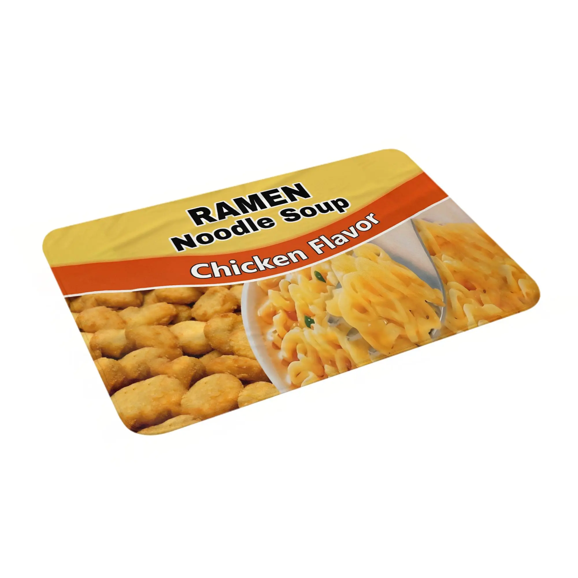 Alfombras de baño de espuma viscoelástica con sabor a pollo, sopa de fideos Ramen, alfombra antideslizante ultrasuave, absorbente de agua para bañera de ducha
