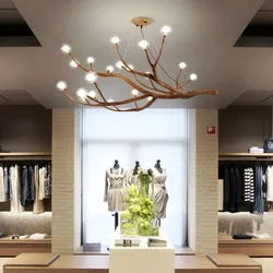 Vintage Tree Branches Chandelier Loft Resin Led Chandelier Lustre Hanging Lights Pendant Lamp for Dining Room