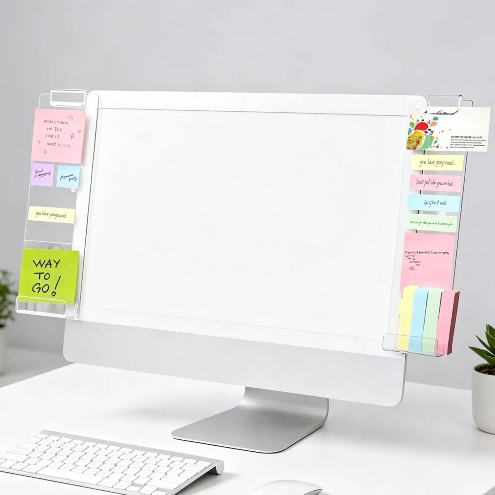 Transparent Computer Monitor Memo Board Minimalist Monitor Memo Board Ultra-Slim