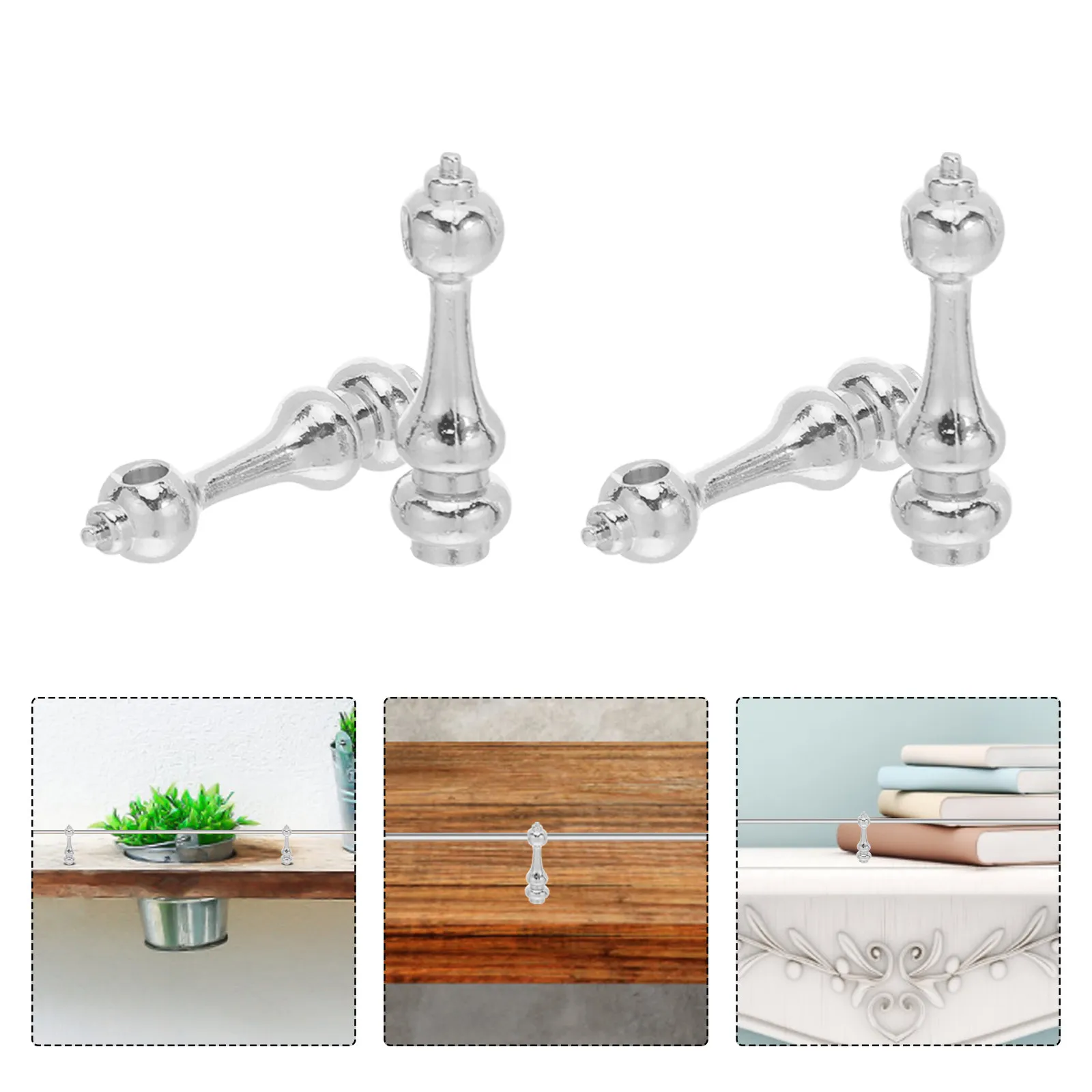 14Pcs Glass Metal Post End Cap For Glass Railing Furniture Maker Support Brackets Cabinets Bar Cart Connectors