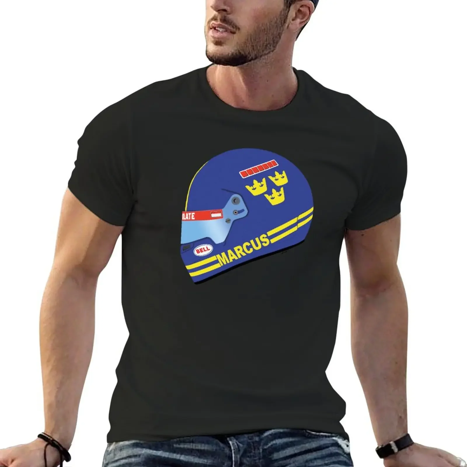 The Sneaky Swede Marcus Ericsson Indy 500 T-Shirt shirts graphic tee vintage clothes new edition Men's cotton t-shirt