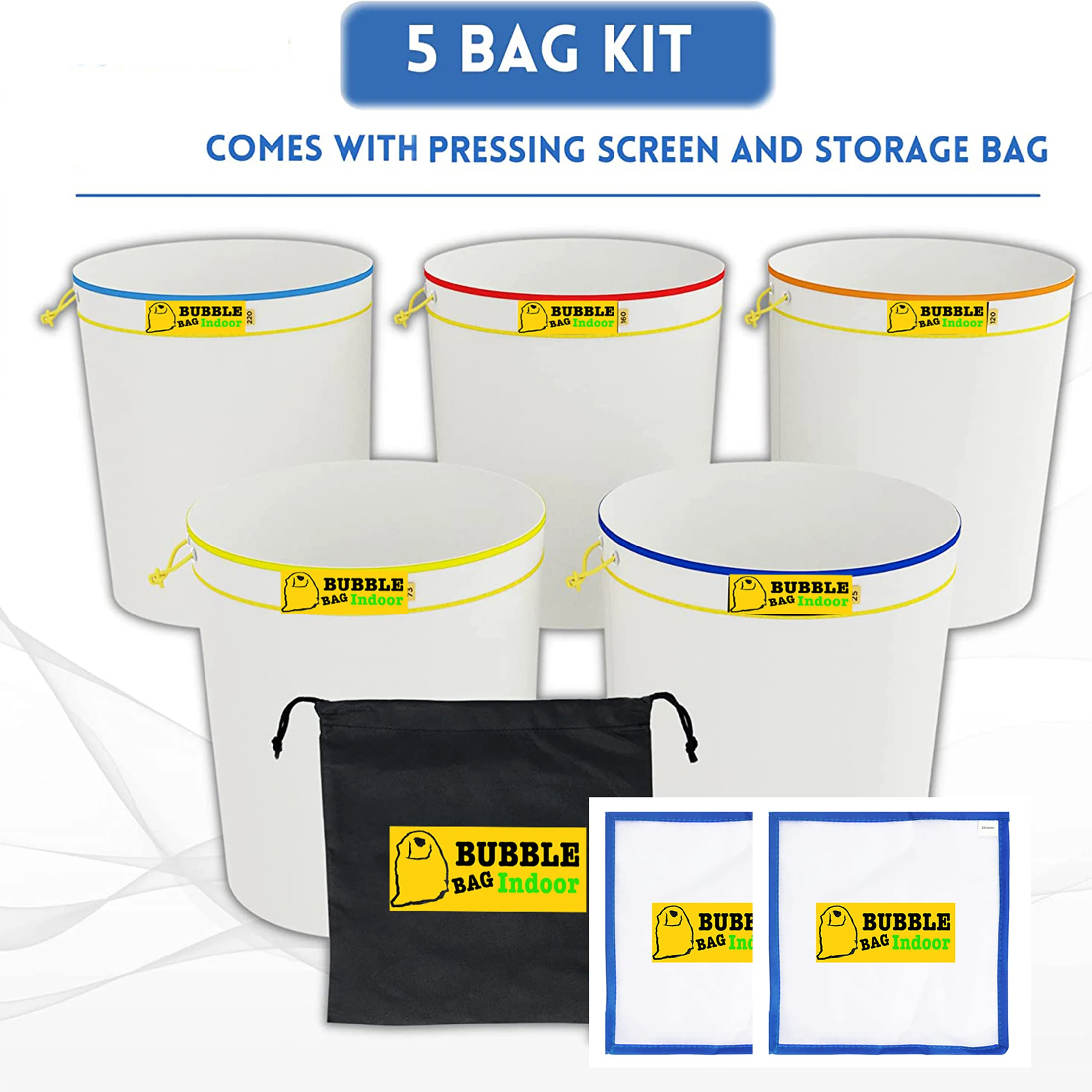 All Mesh Bubble Bags 1 Gallone 5-teiliges Kit Kräuter-Eis-Extraktor Hash Essence Shampo Flter Kräuterextraktion Grow Bag – Detail 2