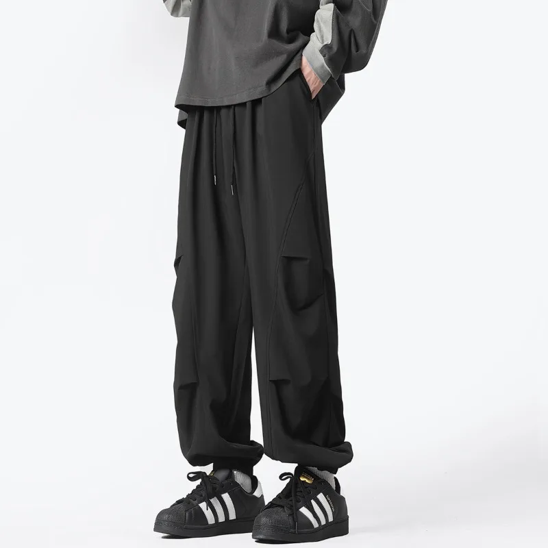 

Spring and Autumn 2025 street clothing hip hop jogging pants men's loose waist pants long sports casual tracksuit pants clothing