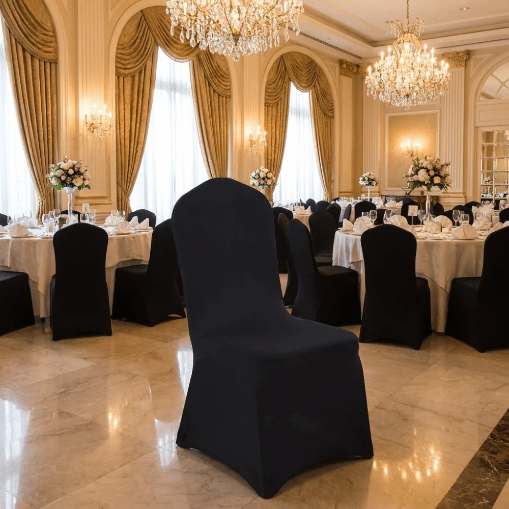 Convenient Full Cover Elastic Chair Cover Washable Dust-proof Wedding Chair Cover Decorative Breathable Chair Seat Cover Event