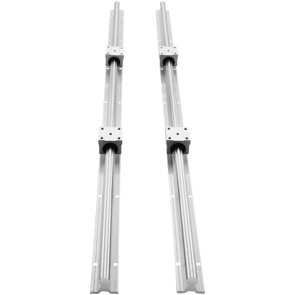 Linear guide, linear rail, 2 pcs. SBR16-800 mm carbon steel aluminum guide rail with 4 pcs. SBR16UU sliding blocks, linear bearing, bearing block, CNC parts for 3D printers, milling/turning machines - view 3