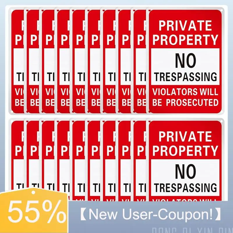 Happy New- Sign Metal Violators Be Prosecuted Sign Bulk Reflective Aluminum Weatherproof Suitable For Indoor Or Outdoor Use A