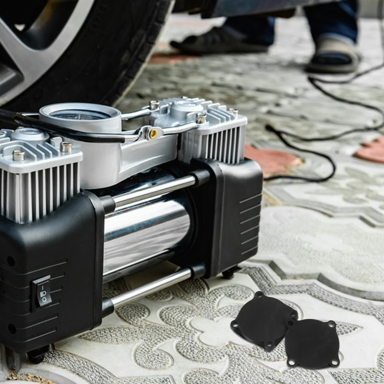 

4Pcs Air Compressor Gasket Sealing Pads High Temperature Pressure Resistance Enhanced Seal Design Fine Weather Resistance