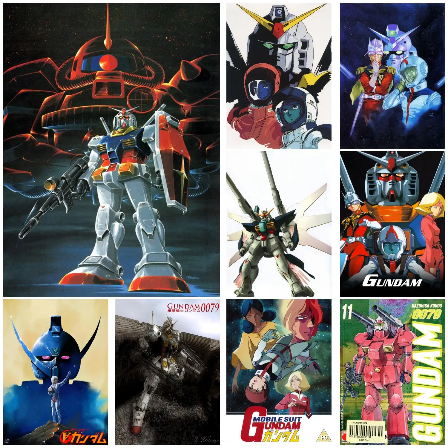 

gundam 0079 Anime Video Game Canvas Art Poster and Wall Art Picture Print Modern Family bedroom Decor Posters