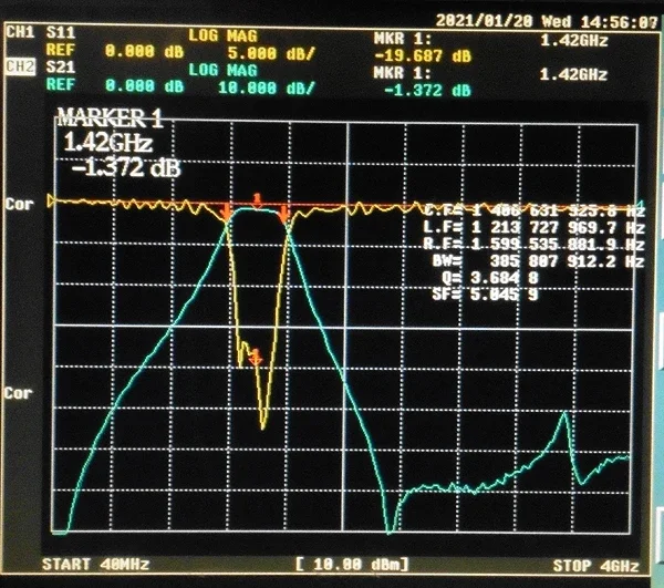 1210-1600MHz Bandpass Filter for Satellite Positioning, Radio Astronomy