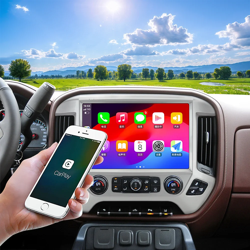 

For Chevrolet Silverado GMC SIERRA 2014-2020 Android 14 4G GPS Car Radio Multimedia Wireless Carplay System Head Unit Touch Scre