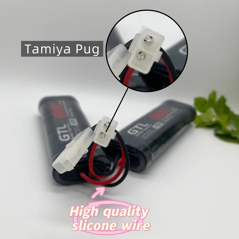 Gtlenergy 7.2V 6800mAh Bateria recarregável com tampa alta para carro/caminhão RC, de longa duração, super potência, conectores estilo Tamiya