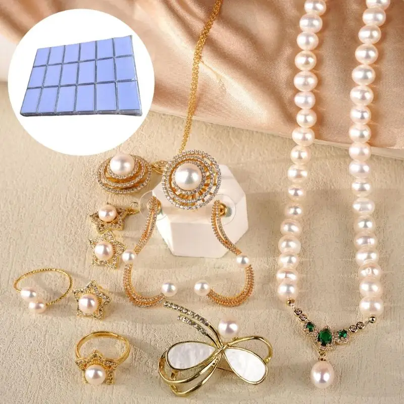18Pcs Crystals Clear Display Cases With Soft Interior for Elegant Jewelry Storage and Retail Showcase