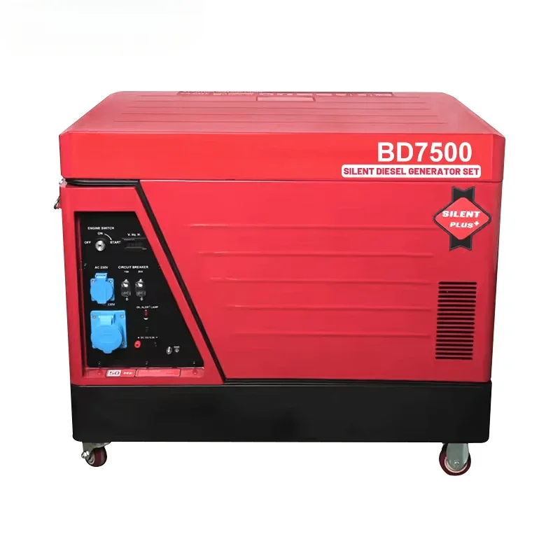 Portable 5kVA 5kw 5000W 1-Phase AVR Clamshell Silent Electric Diesel Generator Set Price Power Genset