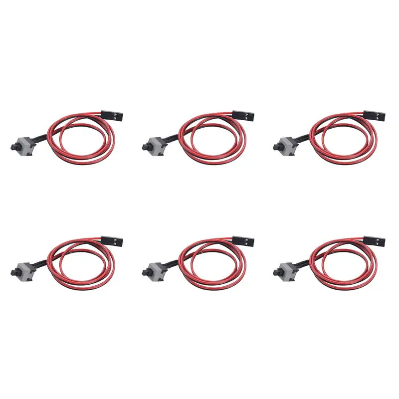 DT51 6X 20.5 Inch Long Power Button Switch Cable for PC Switches Reset Computer Motherboard Case DIY Replacement