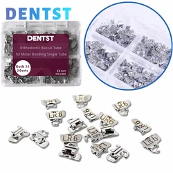 20Sets/80pcs Dental Metal mesh base Orthodontic 1st Molar Convertible Buccal Tube Dental Bondable MBT Roth Single buccal tube