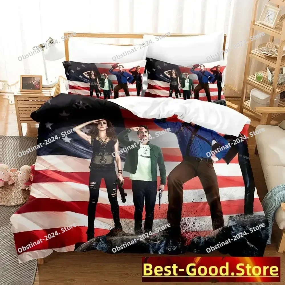 

2023 Ash VS Evil Dead Bedding Set Single Twin Printed Bed Set With Pillowcase Bed Duvet Cover Soft Single Double Queen King Size