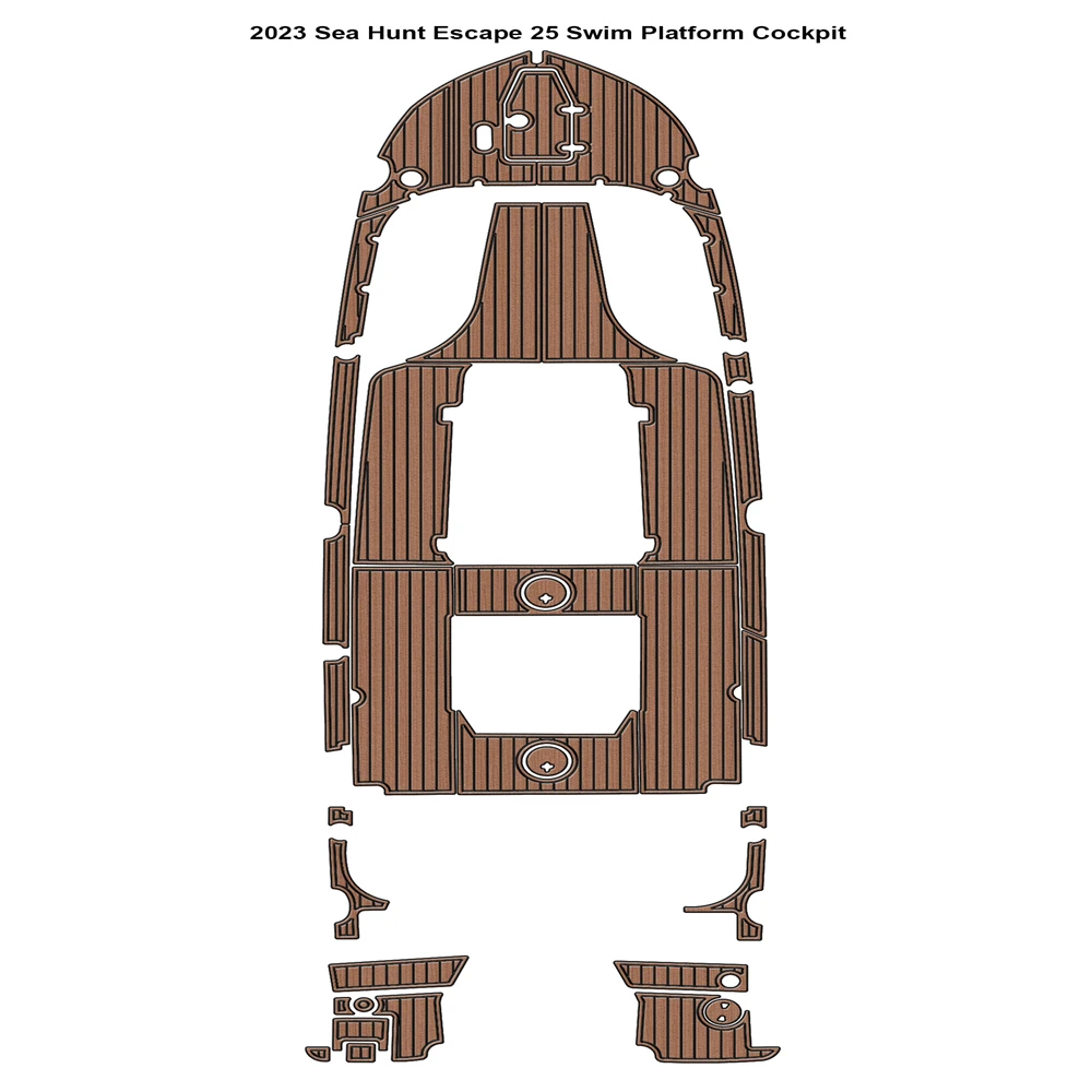

2023 Sea Hunt Escape 25 Swim Platform Cockpit Boat EVA Foam Teak Deck Floor Pad SeaDek MarineMat Gatorstep Style Self Adhesive