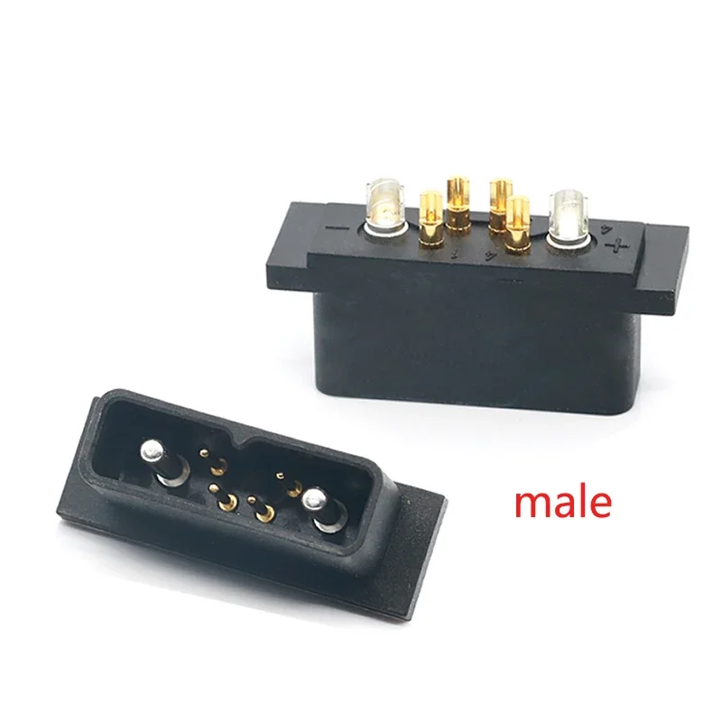 Q2+4pin High Current 30A Connector Plug Socket  Aero-film Male/female Connector for Battery Scooter Charging Interface Connector
