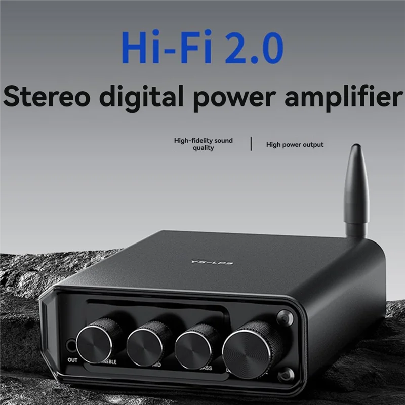 ABMF-Hifi 2.0 مضخم طاقة الصوت الرقمي الكامل TPA3116D2 50Wx 2 بلوتوث 5.4 طنات ثلاثة أضعاف وضبط الجهير