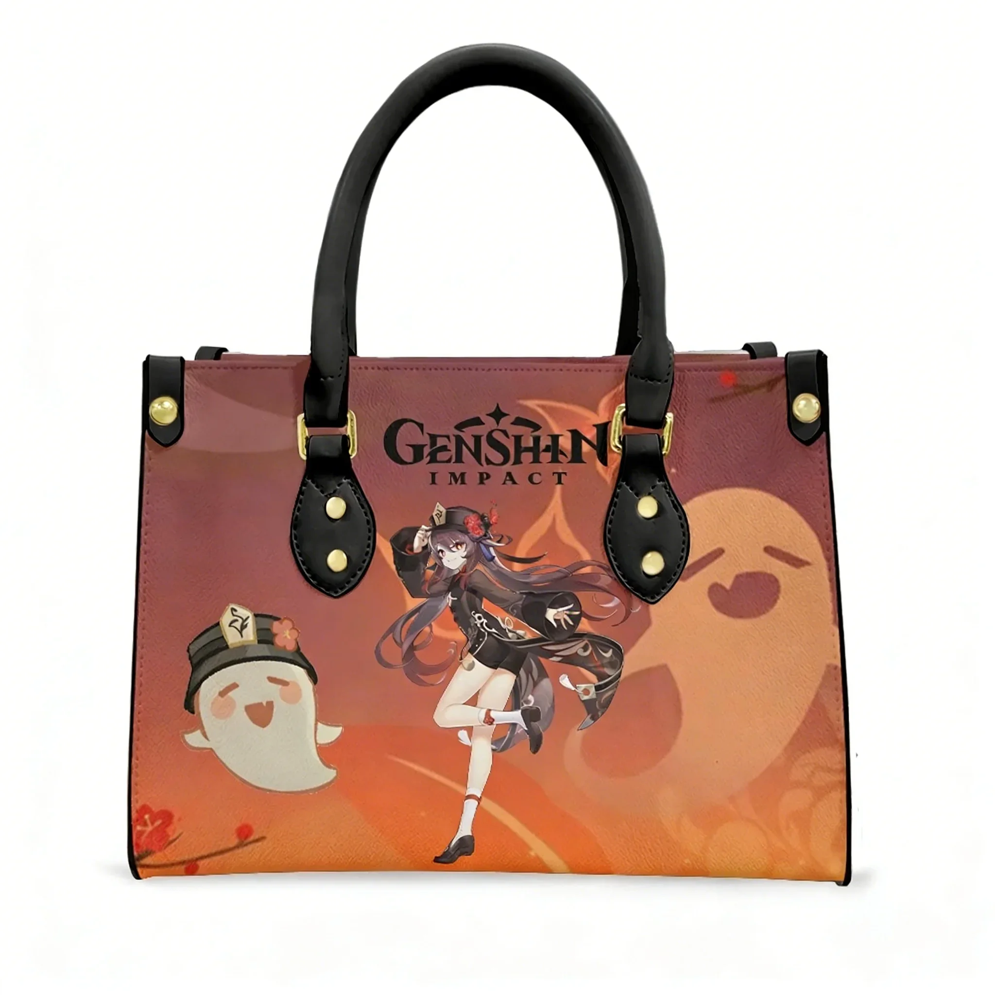 

Сумка-тоут Genshin Walnut из искусственной кожи для женщин и мужчин, модная, с индивидуальным текстом и изображением, на заказ, для поездок на работу, для покупок, подарочная сумка