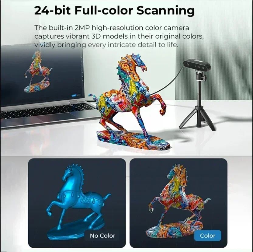 Creality CR-Scan Ferret SE 3D Scanner Portable Handheld 30FPS Quick Scan 0.1mmAccuracy 24bit Fullcolor Scanning for 3D Pritnters