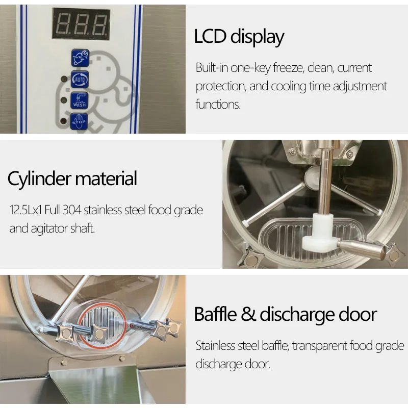 

Коммерческая машина для мороженого TULX, 38-40 л/ч, автоматическая, для твердого мороженого, аппарат для производства мороженого для бизнеса, цена