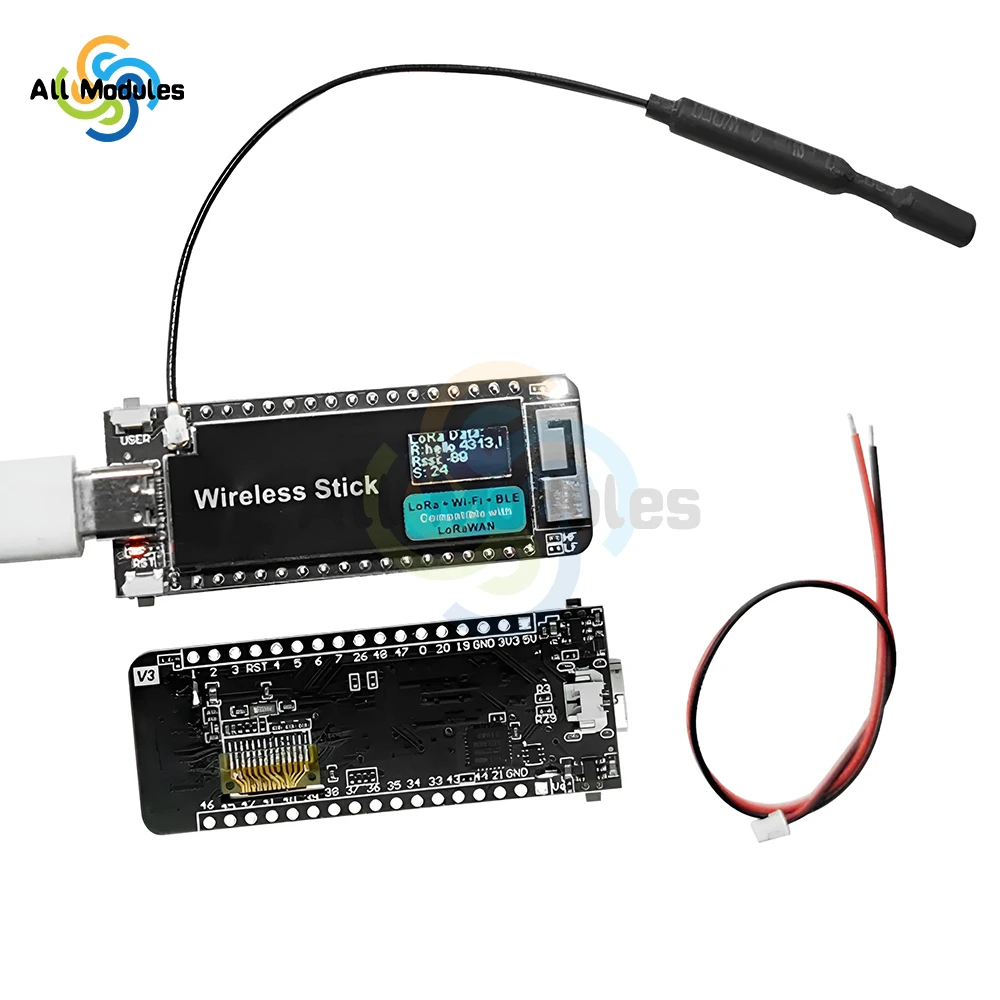 Imagem -05 - Placa de Desenvolvimento sem Fio v 433510mhz 863-928mhz Lora Wifi Bluetooth Tela Oled de 049 Tipo-c