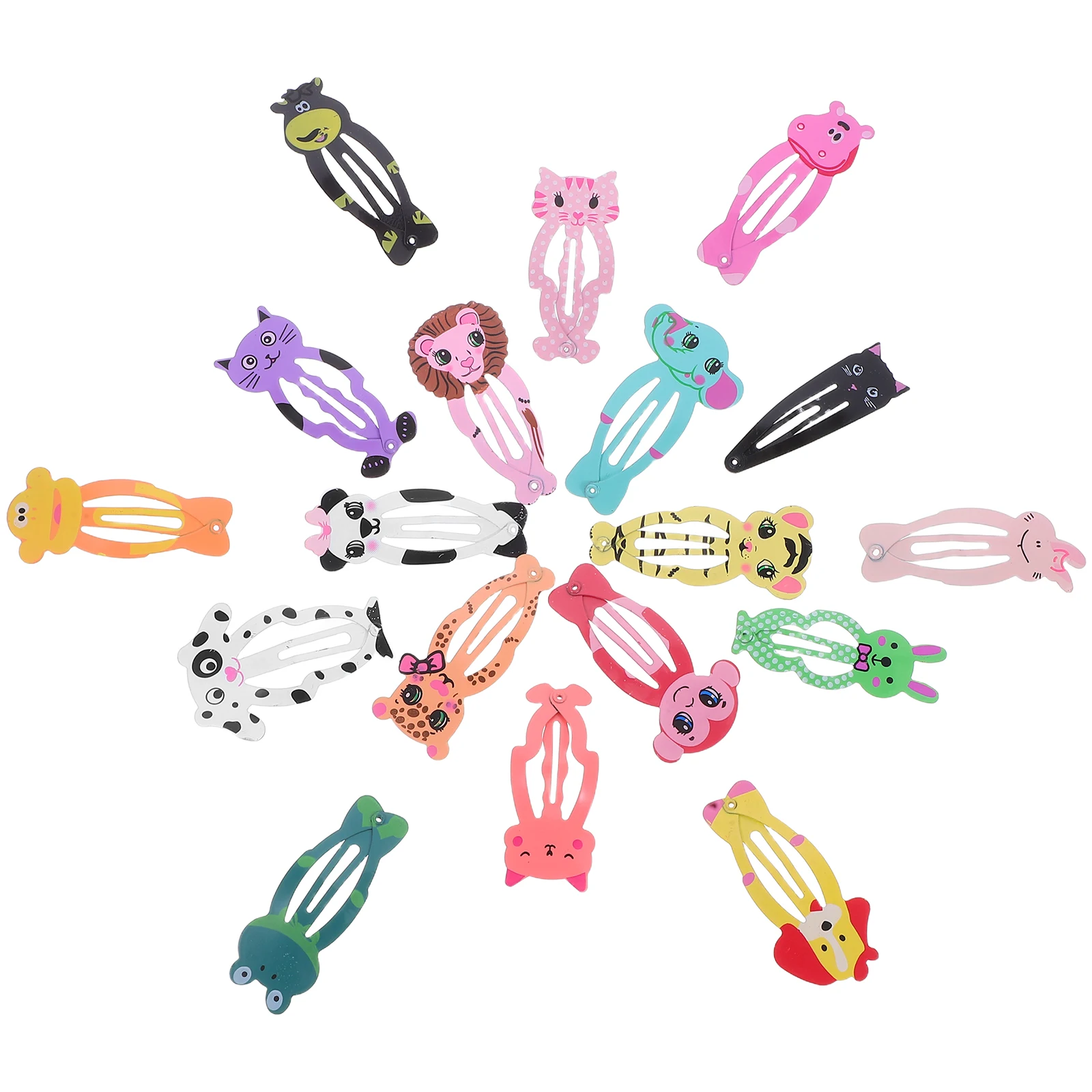 

18Pcs Animal Hair Clips Printed Stylish Bobby Pin Barrette Sets Hair Styling Accessories for Kids Children Teens