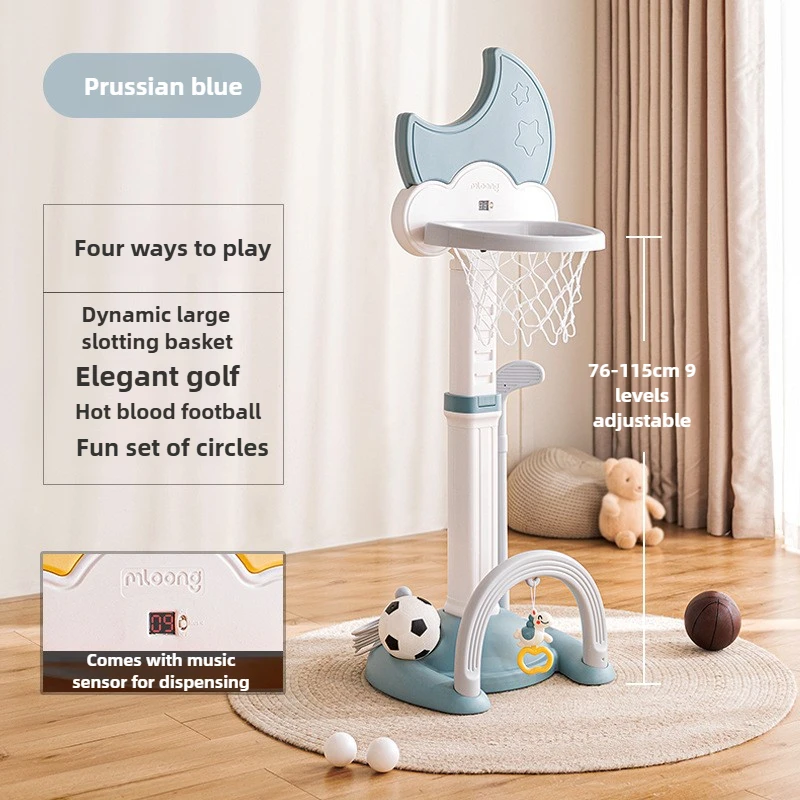 Verstelbare mini-basketbalring voor binnen voor peuters - kleine basketbalstandaard voor kinderen van 1-3 jaar, draagbaar thuissportspeelgoed