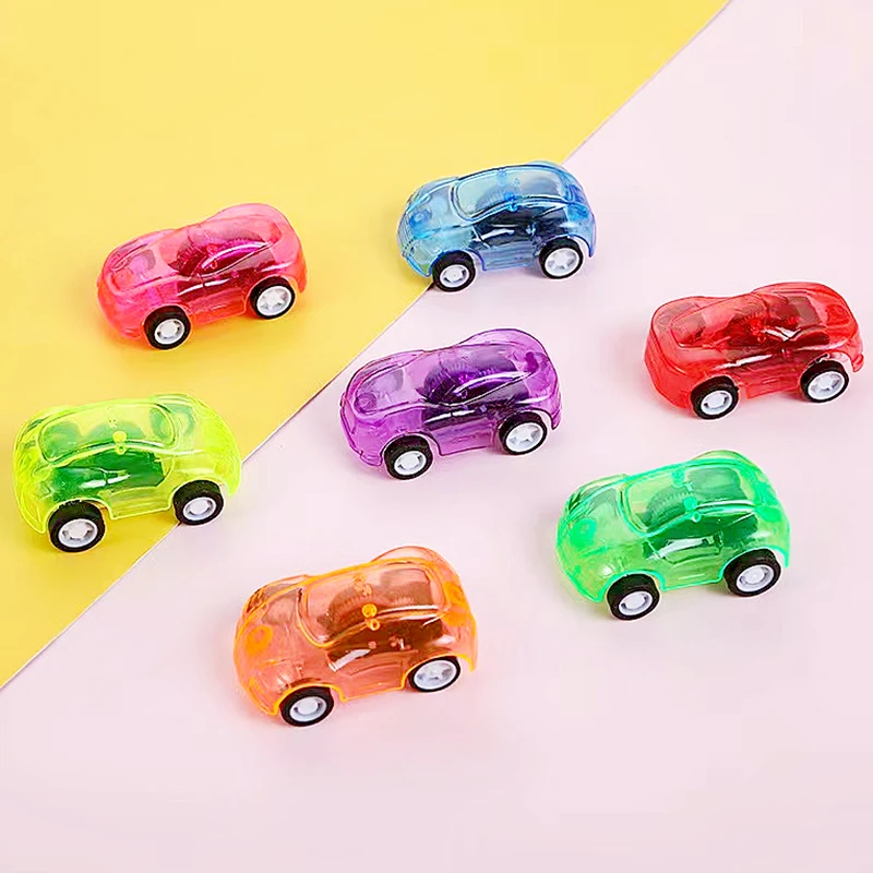 10PCS Mini Color Cartoon Pull Back Car Children Birthday Party Gift Toy Pinata Filler Sports Theme Party Gift For Boys And Girls