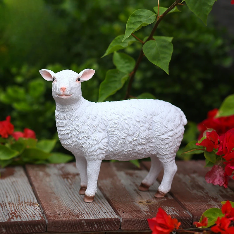 

The product can be customized.Sheep decoration garden decoration housewarming gift Children's Day birthday gift resin