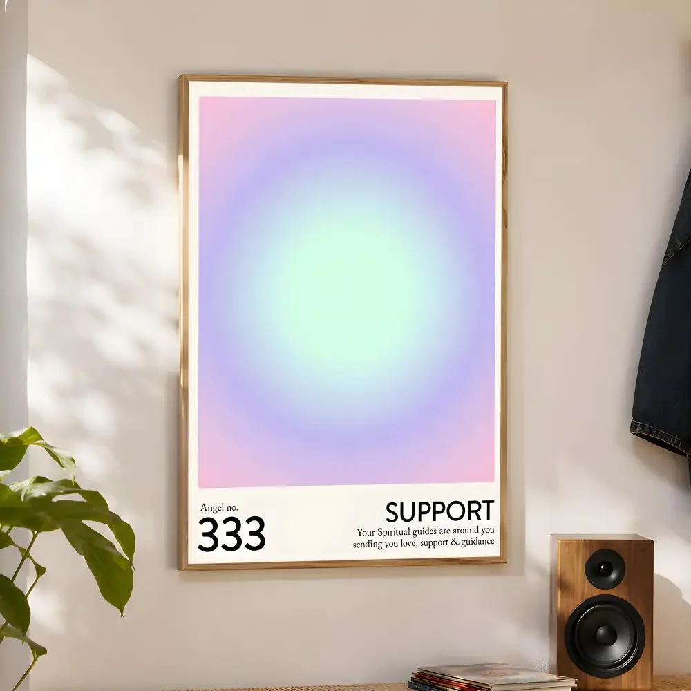 Angel Digital Tone Gradient Halo Energy Mystery Poster Home Artwork For Living Room Bedroom Office Dorm Apartment Gift