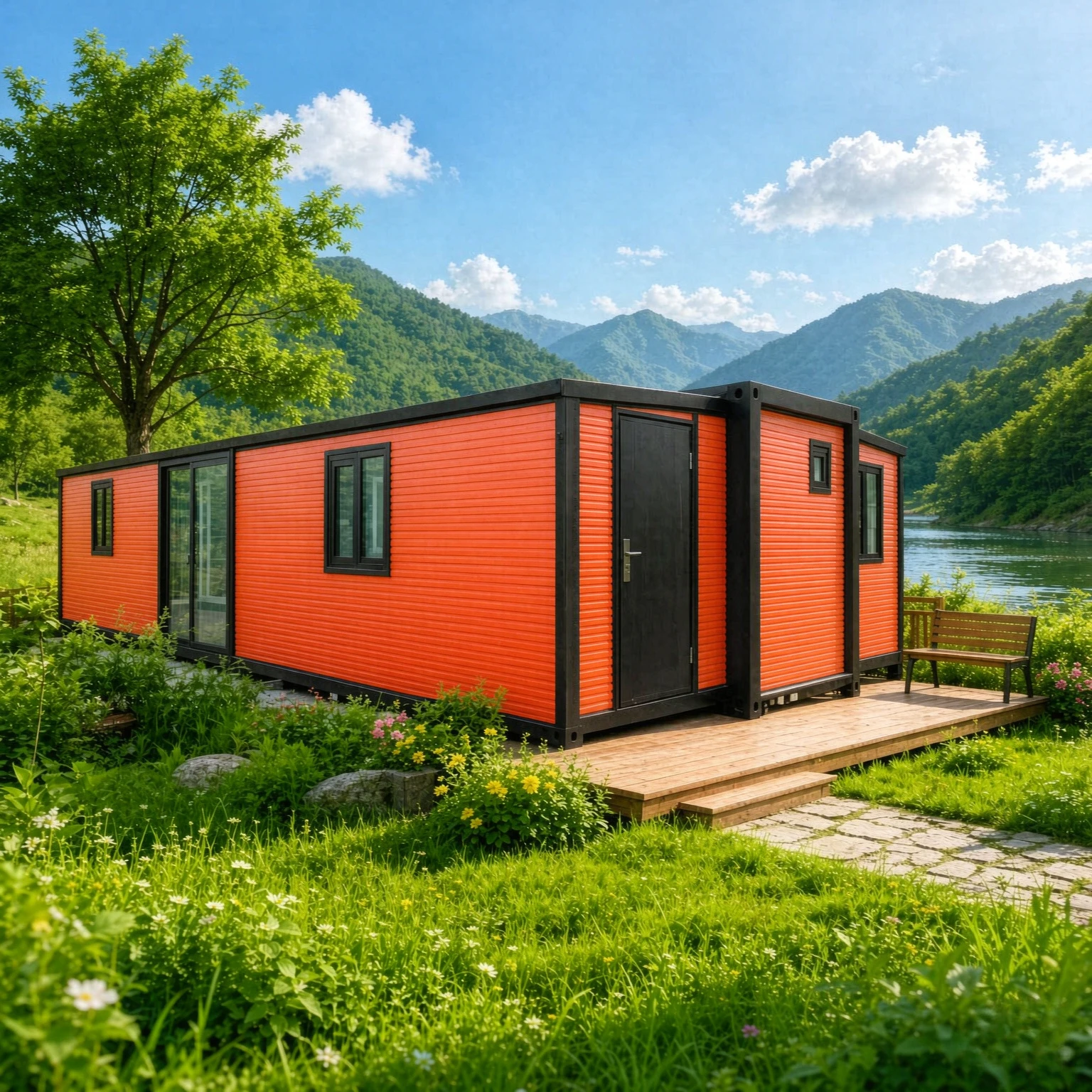 Expandable Container House Customized Mobile Houses Prefab Tiny Home Folding Room Tiny House Garden Back Yard Garden Rooms