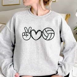 Volleyball hoodies women Korean style sweat y2k Fleece graphic tracksuit sweater female harajuku pulls