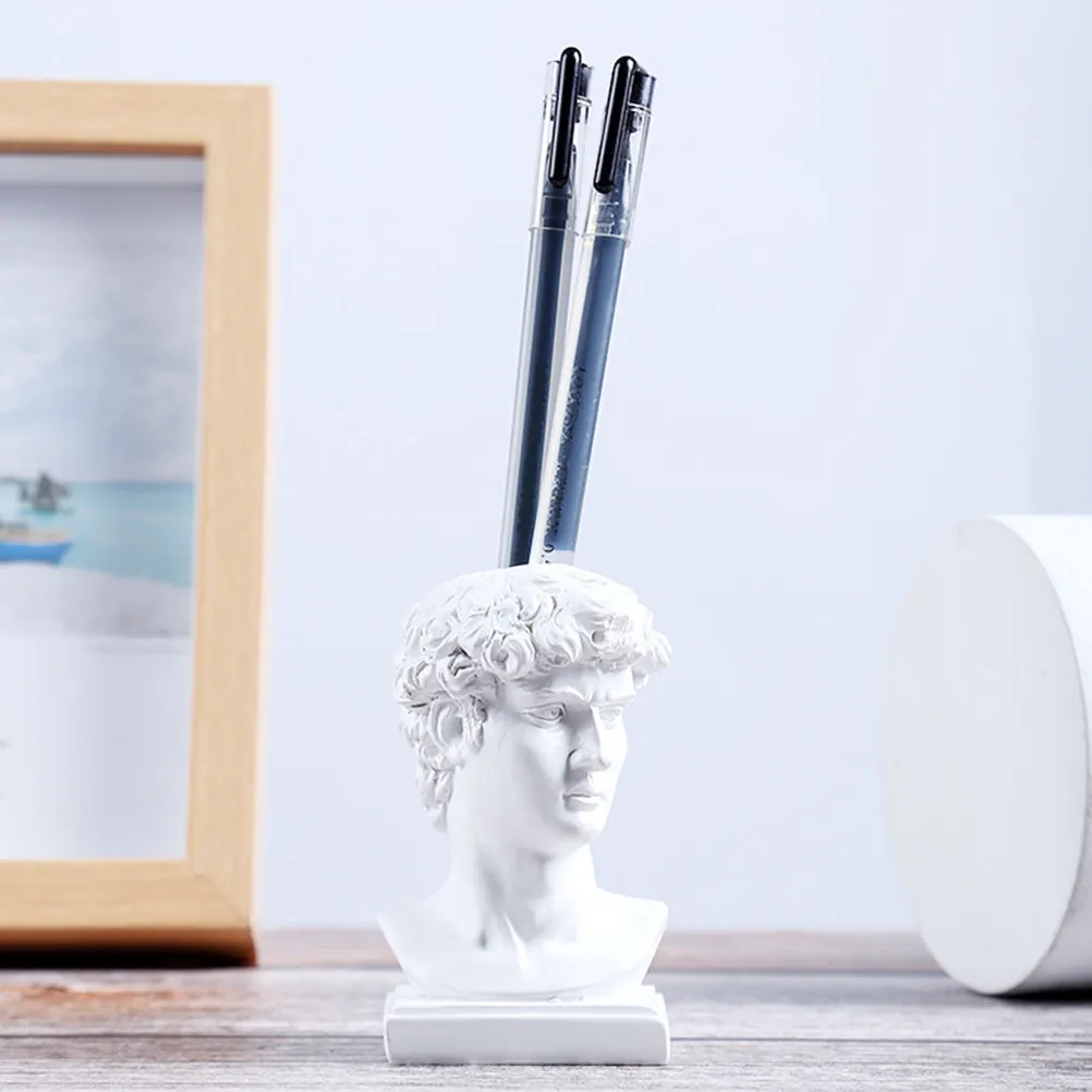 Toothpick Holder Pen Container Resin Desktop Organizer Stationery Storage Box Creative Practical Gift For Home Office Use