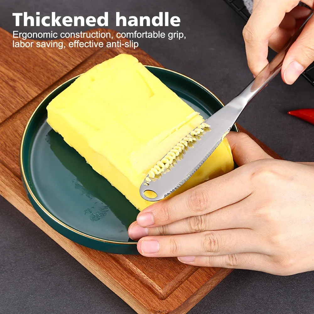 1PC Stainless Steel Butter Knife Tableware Cheese With Holes Spread Cream Knife Bread Jam Knife Cheese Cutter