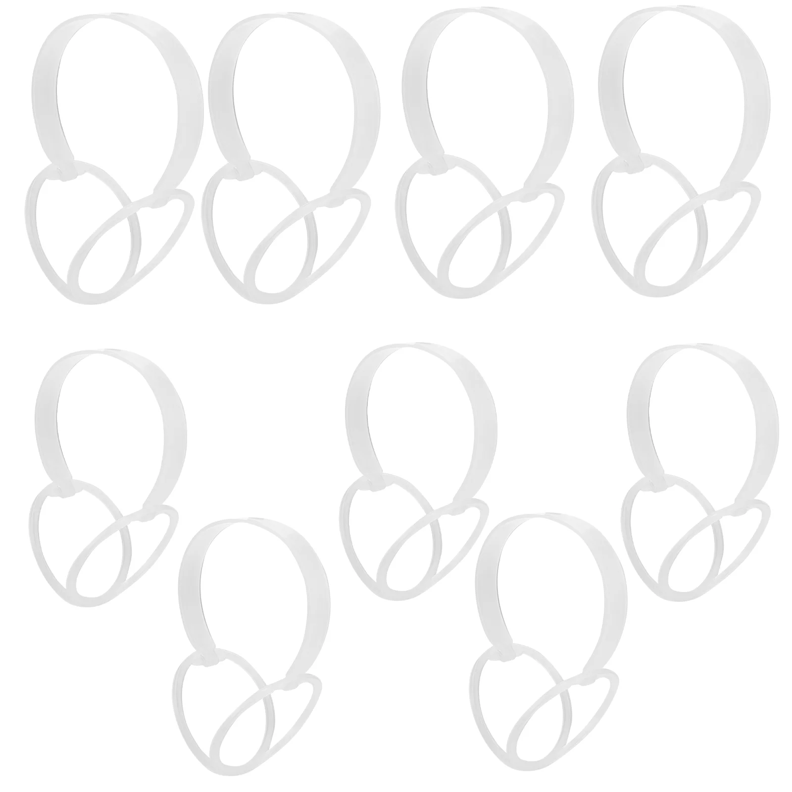 10 pçs plástico transparente earmuff quadro titular dobrável orelha mais quente acessório rack prateleira inverno proteção contra frio protetor de ouvido