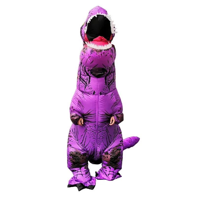 

2025 New Adult Dinosaur Inflatable Purple T-rex Halloween Cosplay Costume Party Performance Disfraz Festival Birthd☆☆☆aa