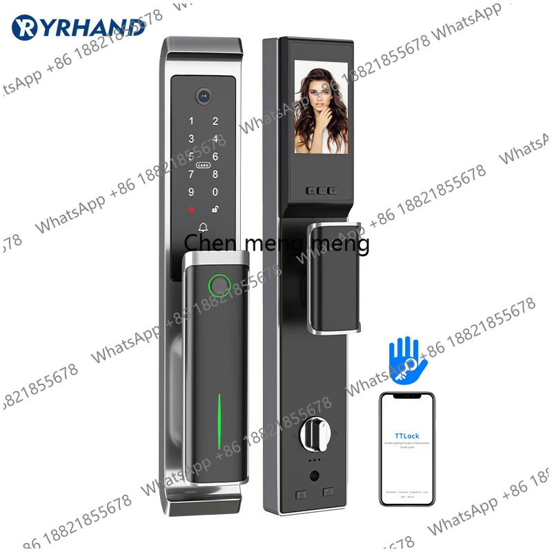 

3DCamera TTlock Waterproof Bluetooth Wifi Fingerprint Smart Lock Electronic Intelligent Biometric Code Digital Door Lock